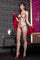 Black/Red Diamond Net Bodystocking - EdenSeduce