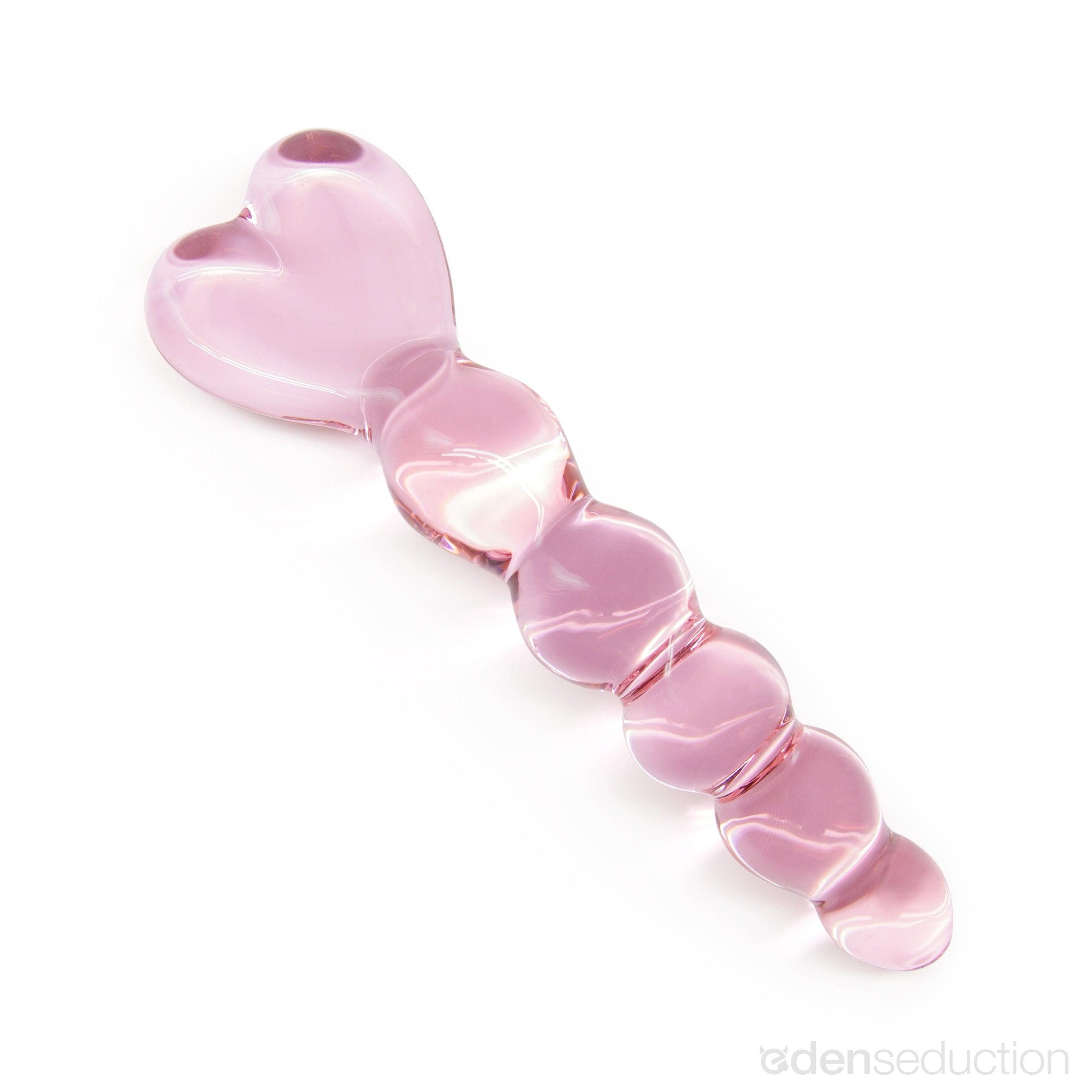 Heart of beads Glass anal dildo - EdenSeduce