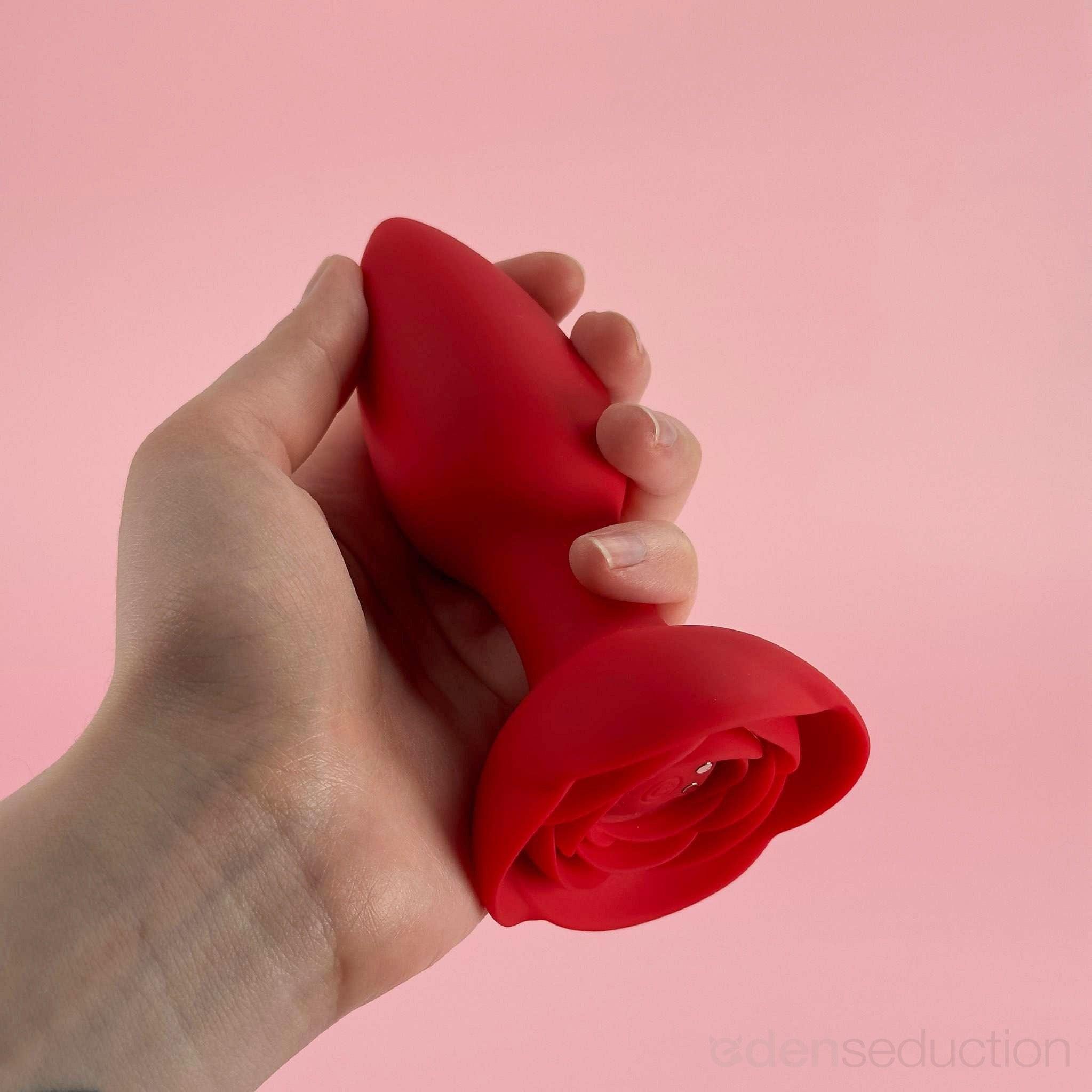 Rose vibrating plug Rose anal vibrator - EdenSeduce