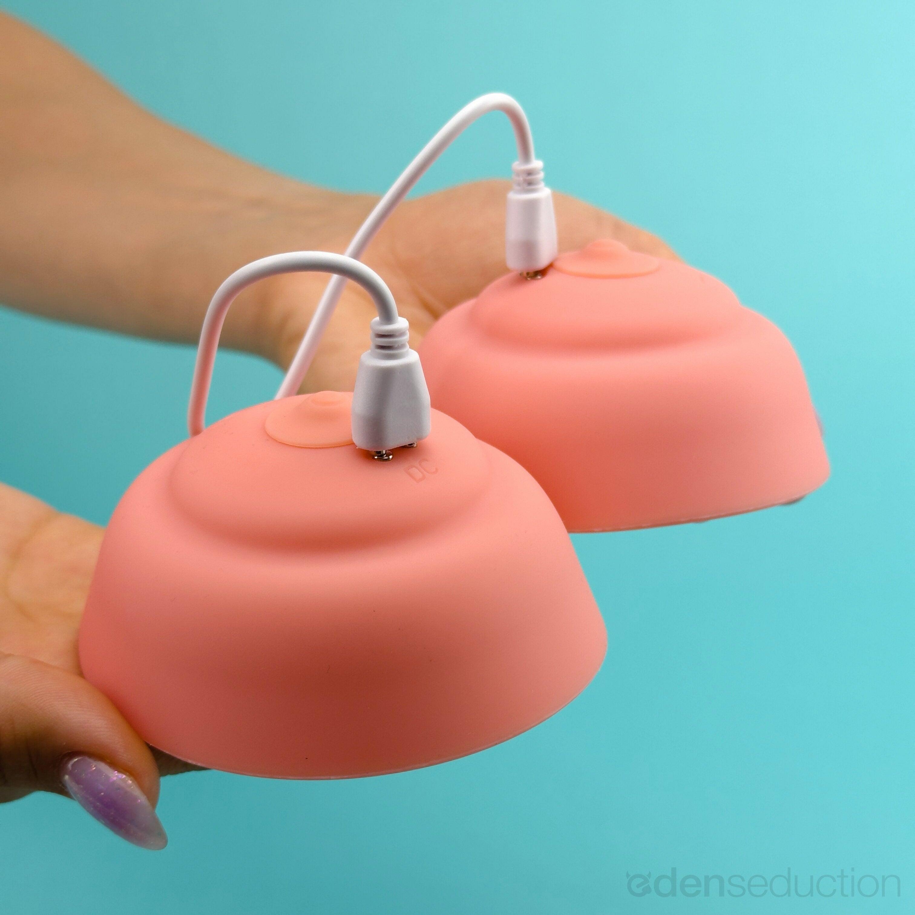 Breast vibro pump system Vibrating nipple suckers - EdenSeduce