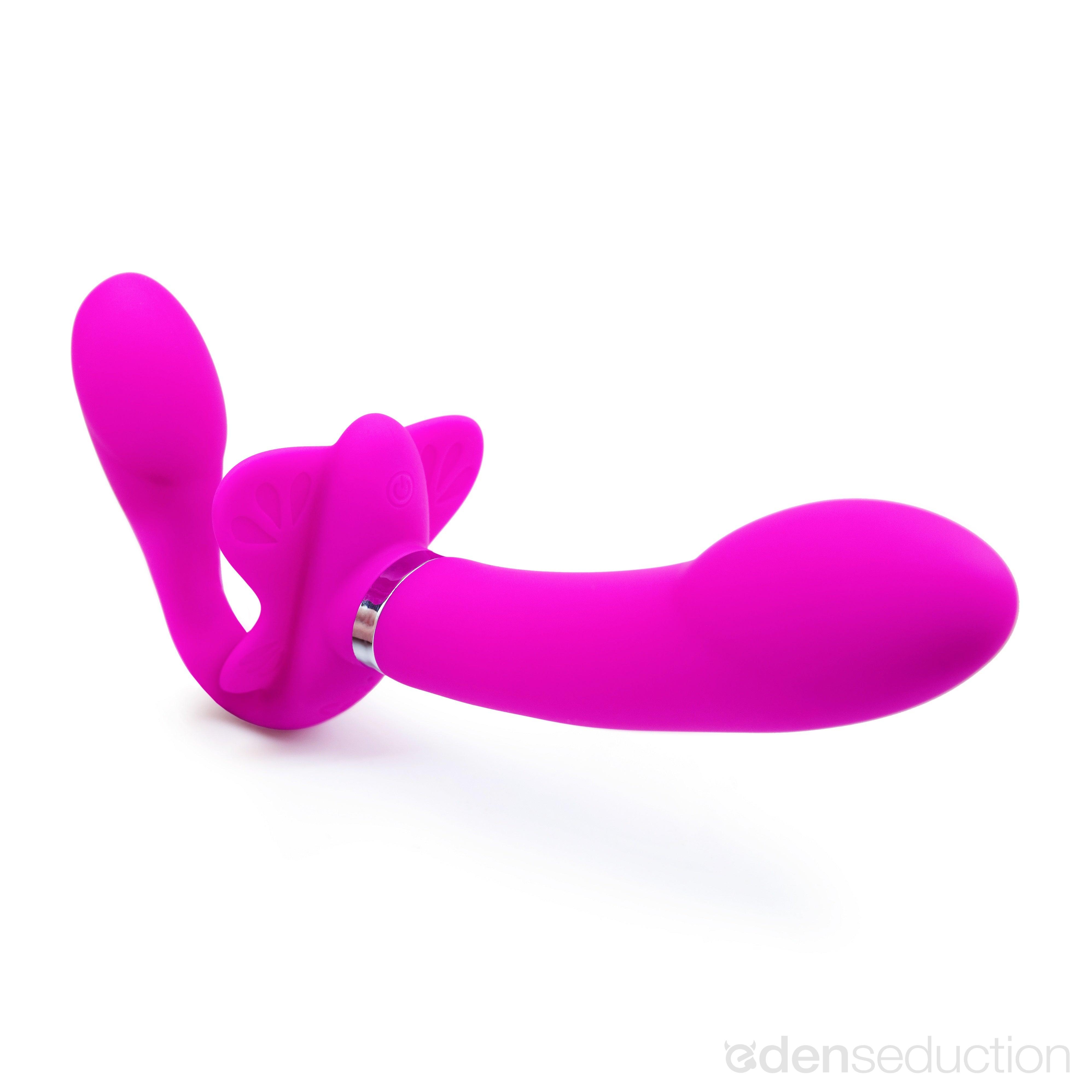 Butterfly share Vibrating strapless strap on - EdenSeduce