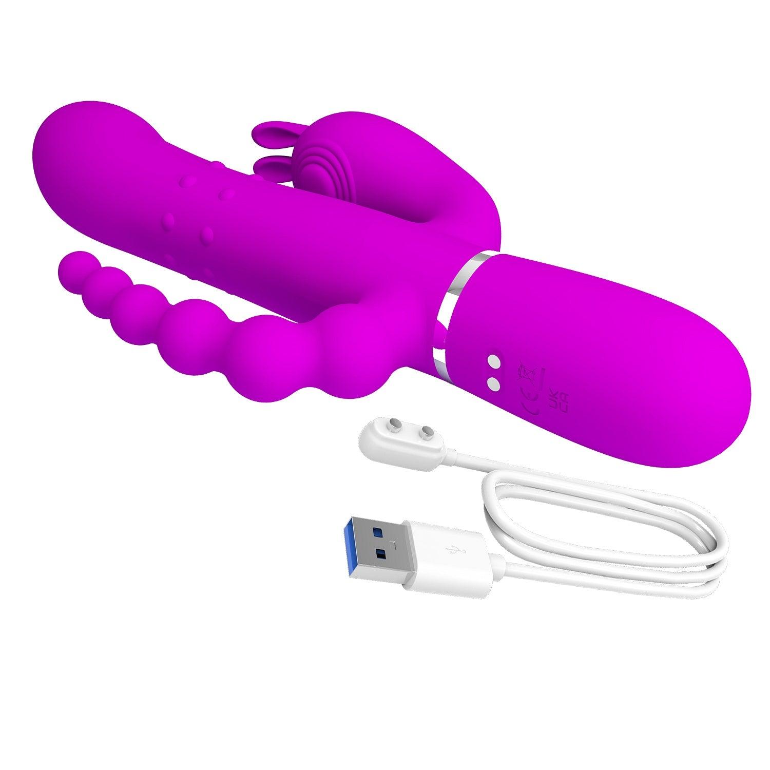 Insane Triple Rabbit Vibrator - EdenSeduce