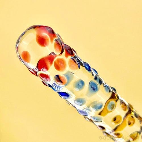 Rainbow heart Glass dildo - EdenSeduce