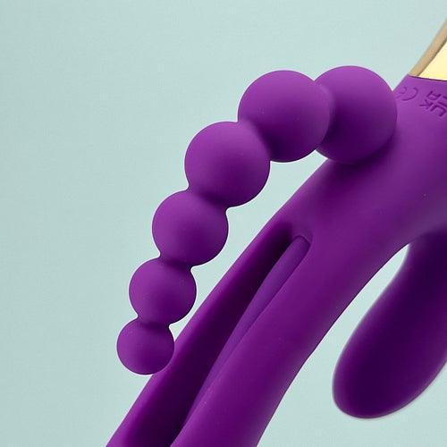 Triple Rabbit Vibrator with 3 Motors & Beads - EdenSeduce