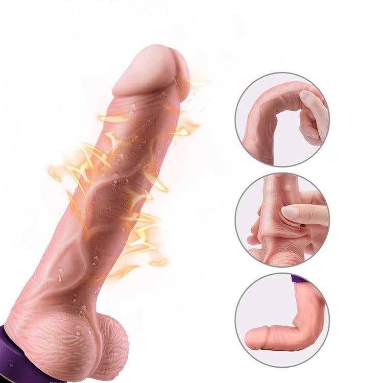 Heated Rotating & Vibrating Premium Dildo - EdenSeduce