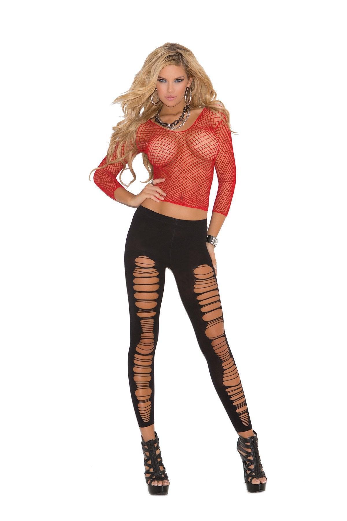 Fence Net Long Sleeve Top - One Size and Queen Available - EdenSeduce