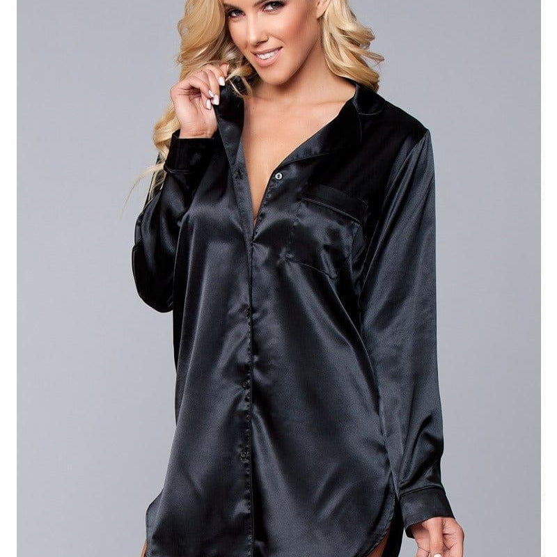 Kimberly Satin Sleepshirt - EdenSeduce