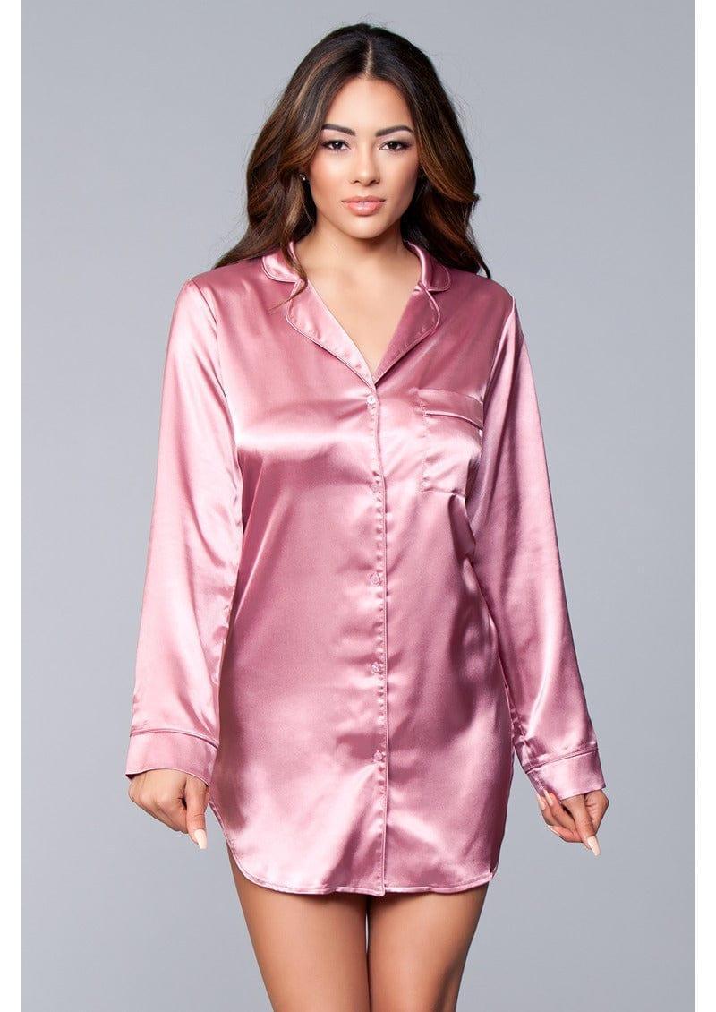 Kimberly Satin Sleepshirt - EdenSeduce