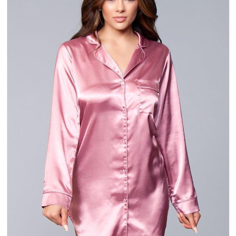 Kimberly Satin Sleepshirt - EdenSeduce