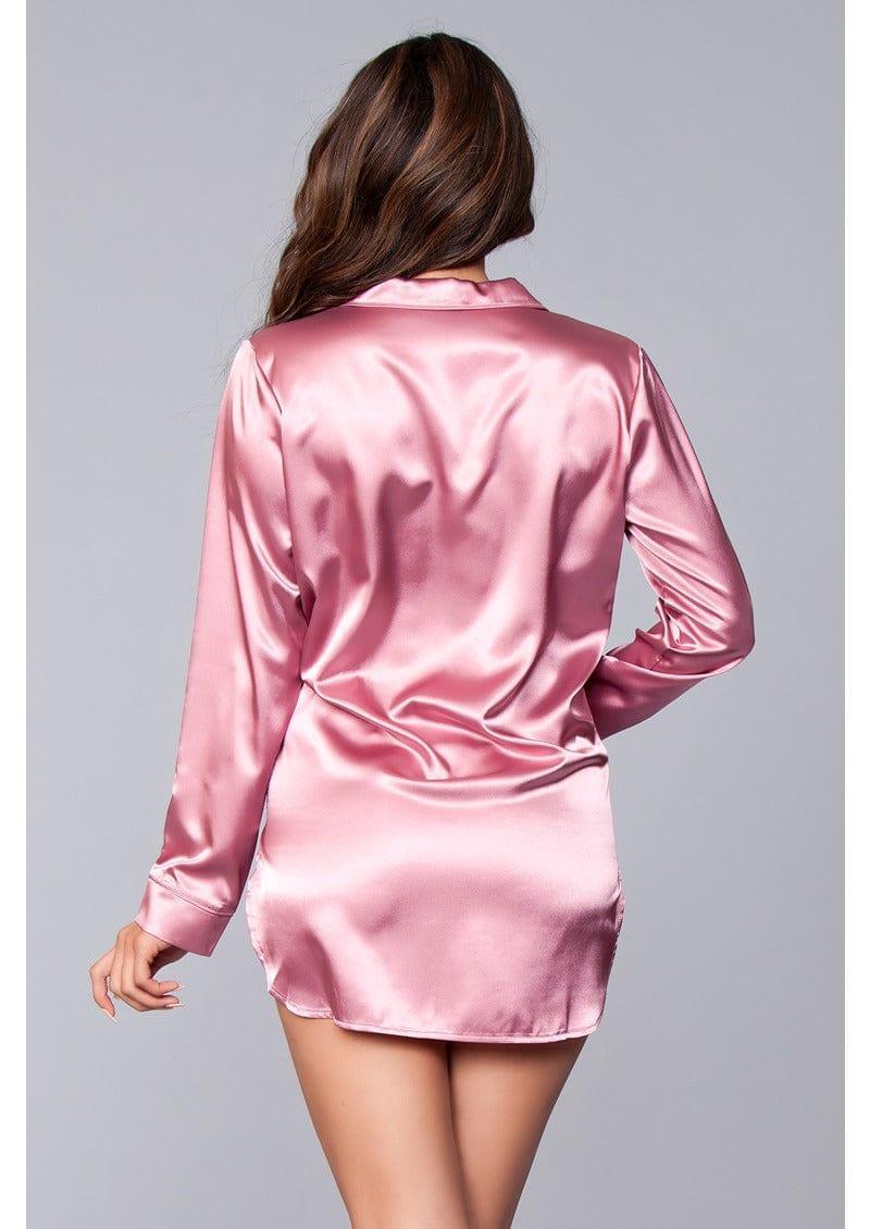 Kimberly Satin Sleepshirt - EdenSeduce