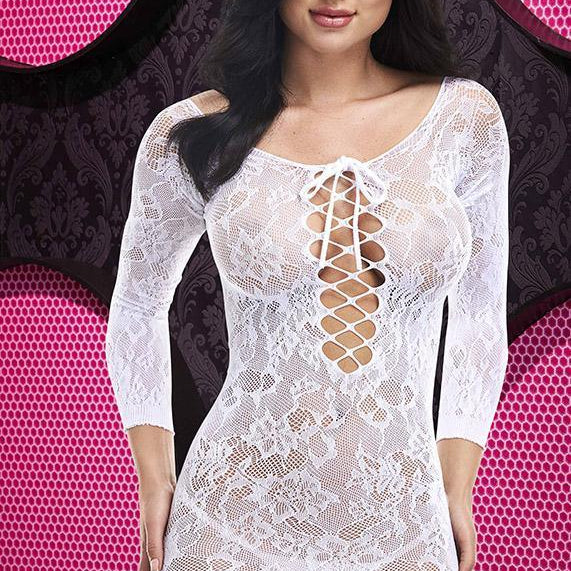 Lace Off The Shoulder Mini Dress - EdenSeduce