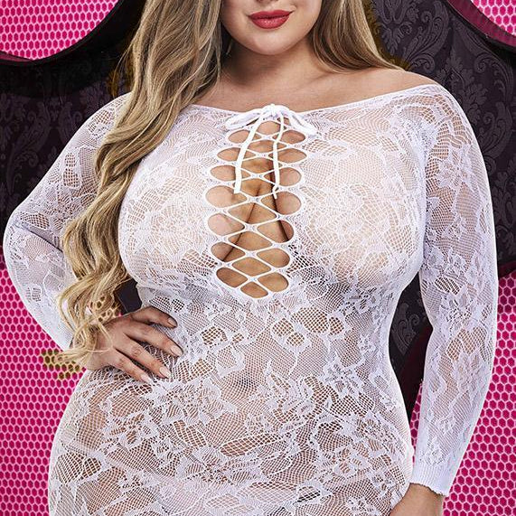 Lace Off The Shoulder Mini Dress - EdenSeduce