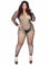 Leg Avenue Fishnet Rhinestone Crotchless Bodystocking - EdenSeduce