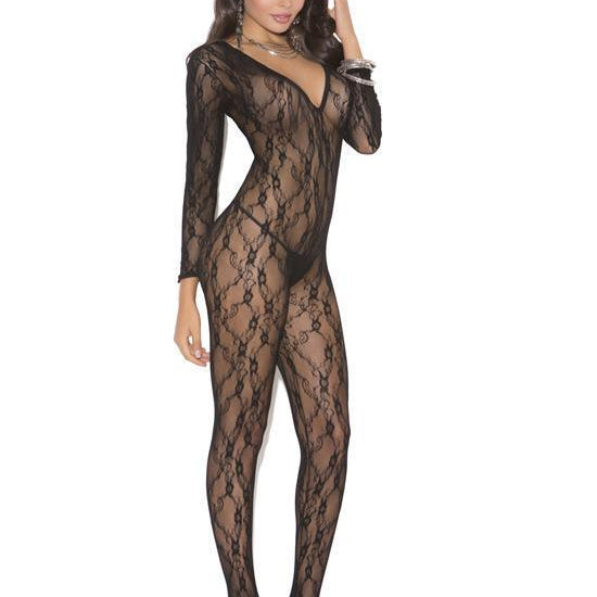 Long Sleeve Bodystocking - One Size Fits Most - EdenSeduce