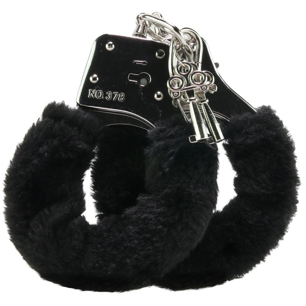 Black Furry Hand Cuffs - EdenSeduce