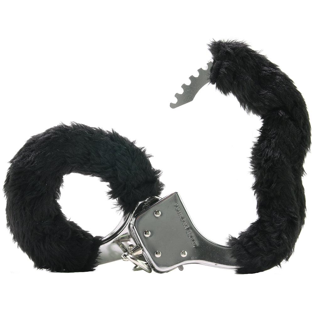 Black Furry Hand Cuffs - EdenSeduce