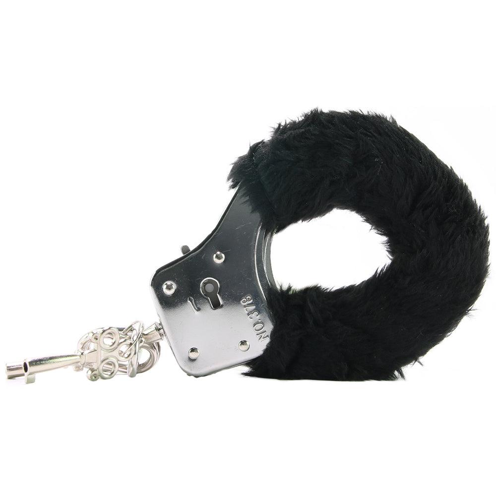 Black Furry Hand Cuffs - EdenSeduce