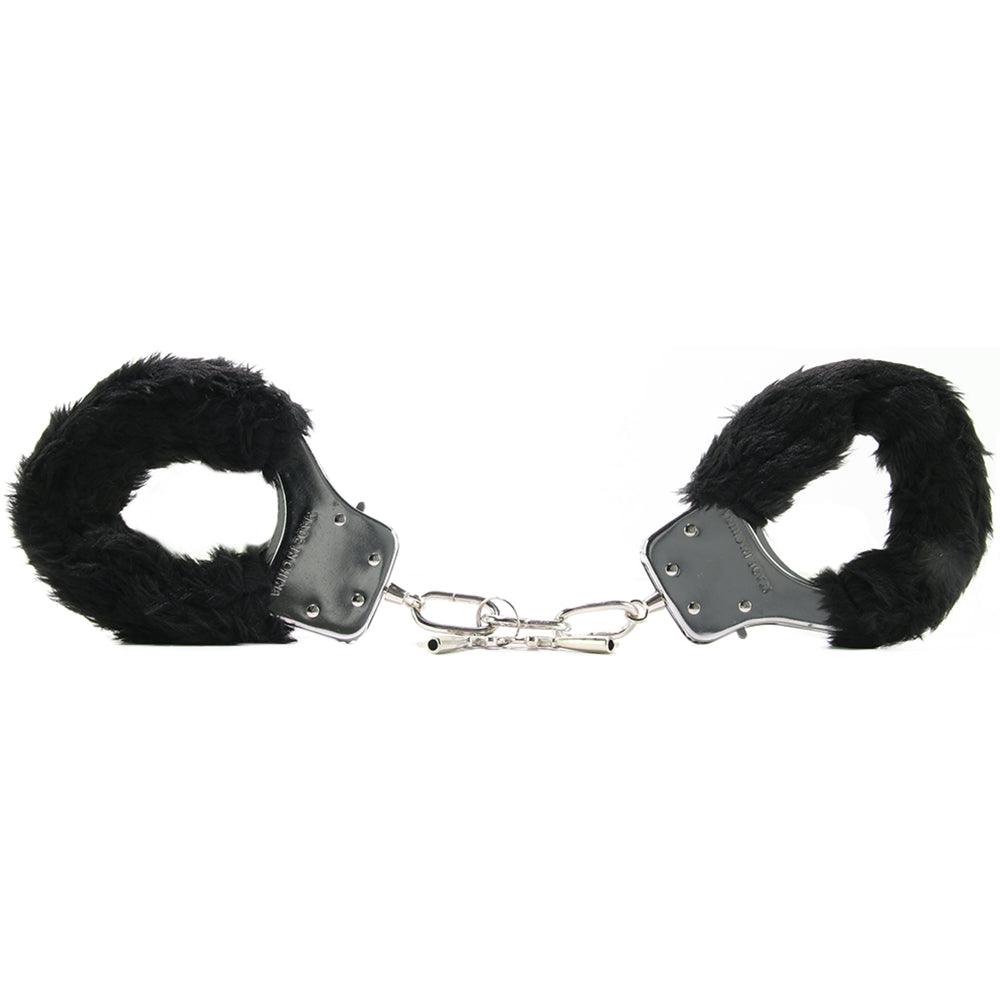 Black Furry Hand Cuffs - EdenSeduce