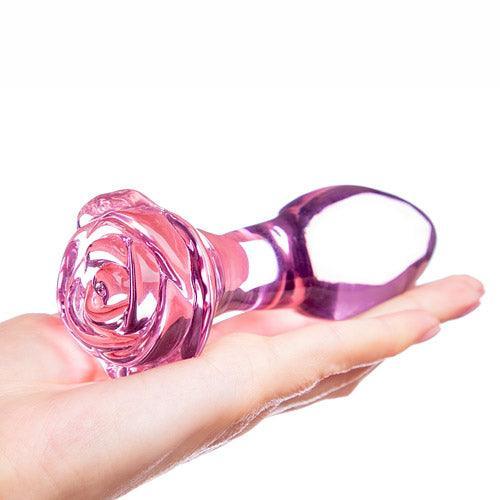 Rose butt plug Glass butt plug - EdenSeduce