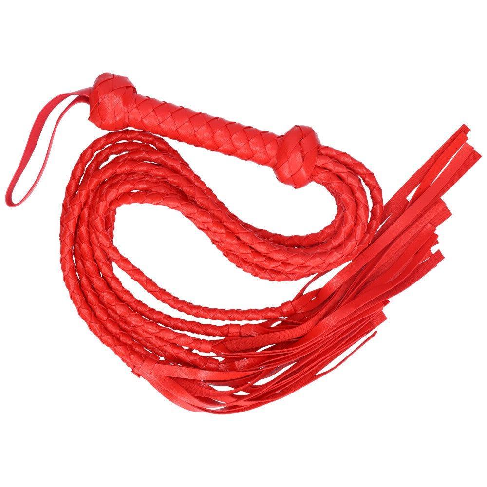 Red Braided Flogger for Intense Impact Play - EdenSeduce