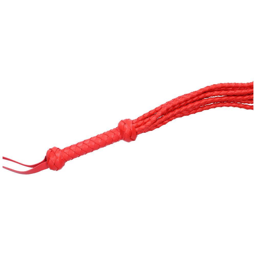 Red Braided Flogger for Intense Impact Play - EdenSeduce