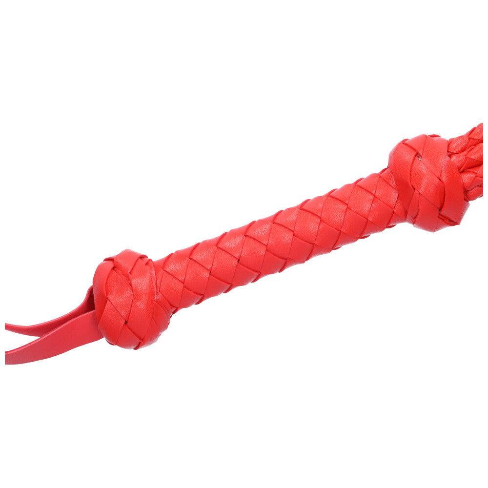 Red Braided Flogger for Intense Impact Play - EdenSeduce