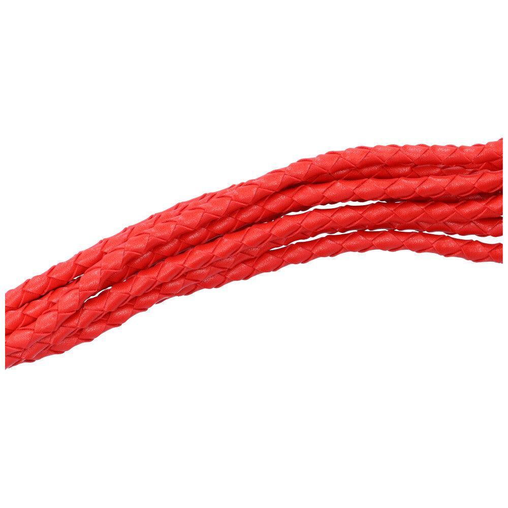 Red Braided Flogger for Intense Impact Play - EdenSeduce