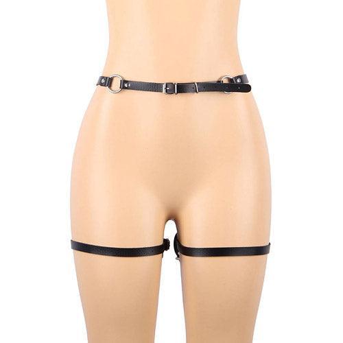 Sexy sub belt Restraints with thigh cuffs - EdenSeduce